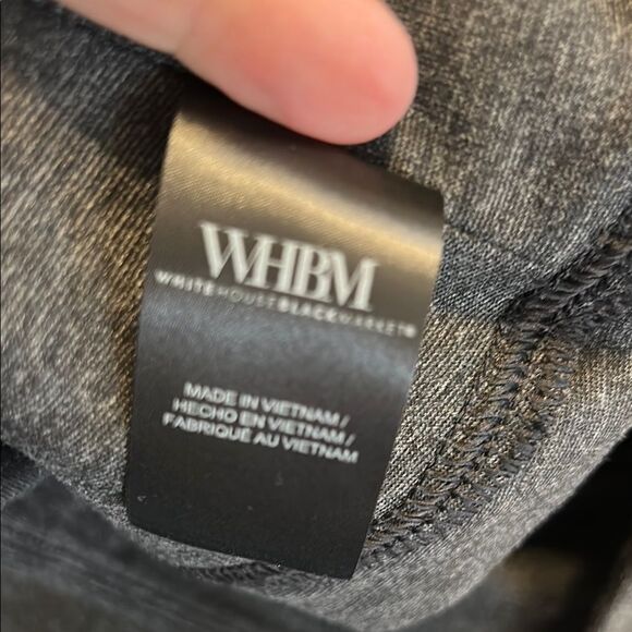 WHITE HOUSE BLACK MARKET Gray Ponte Knit Runway Leggings Size 10 Long Stretch - Picture 10 of 11